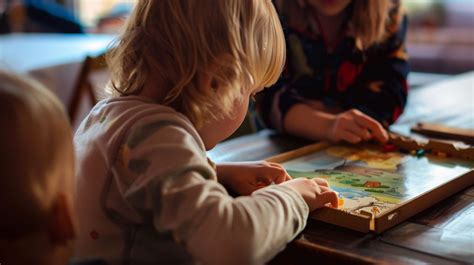 bambino che gioca a un tavolo attività