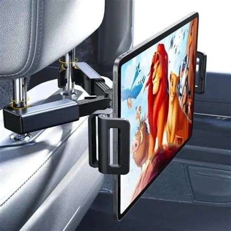 supporto rigido per tablet montato su poggiatesta