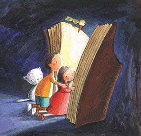 Illustrazione di bambini che ascoltano una ninna nanna