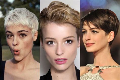 Collage di celebrità con coupe à la garçonne