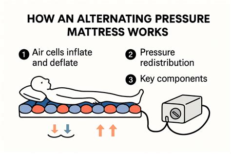 Diagram of alternating pressure mattress function