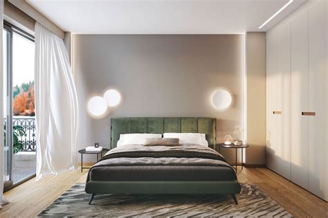 Interno di una camera accogliente con design essenziale e moderno