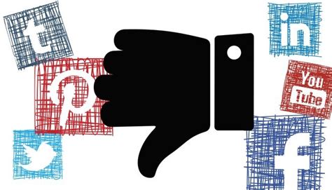 Icona di social media con commenti negativi