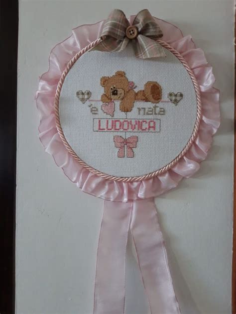 Schema fiocco nascita fai da te a tema marino