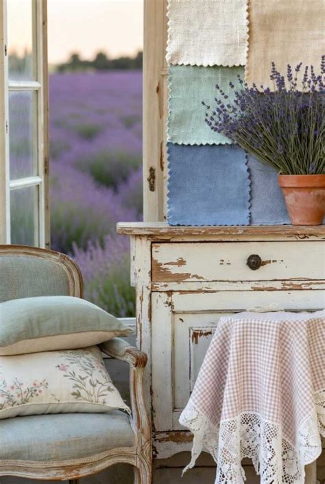 Dettagli floreali su tessuti shabby chic