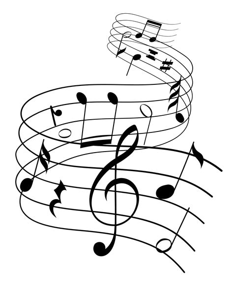 Illustration of musical notes interwoven with Calabrian landscape and traditional instruments