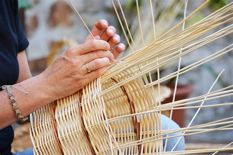 Dettaglio della lavorazione del vimini