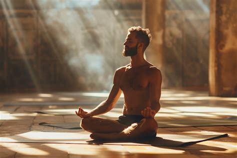 Uomo che pratica yoga per la flessibilità