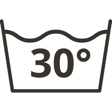 Simbolo lavaggio a mano a 30 gradi
