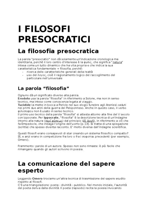 Filosofi Presocratici