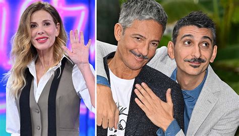Alessia Marcuzzi con Fiorello e Fabrizio Biggio
