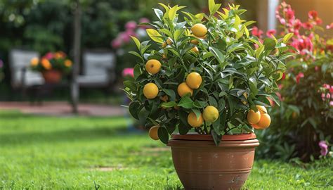 giovane pianta di limone appena trapiantata in vaso dopo la rimozione della margotta