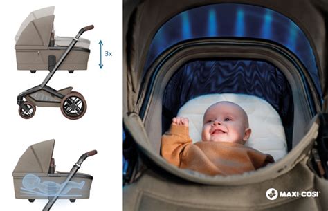 Bambino in navicella confortevole