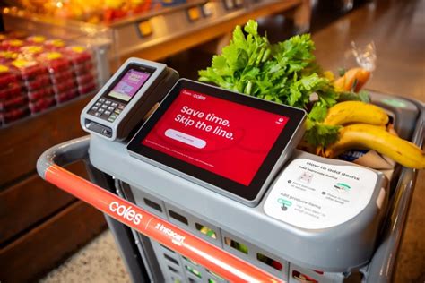 Concept art of a smart supermarket trolley