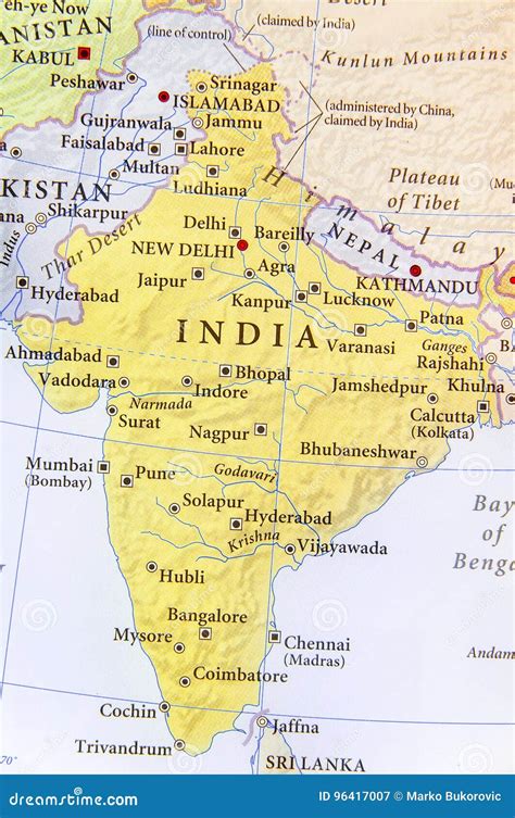 Mappa dell'India con enfasi sul Bihar