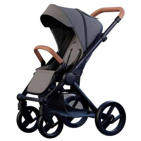 Famiglia felice che passeggia con il passeggino Mutsy Evo