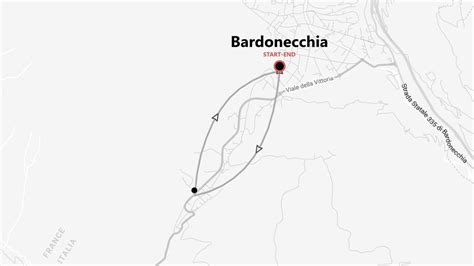 Mappa del confine italo-francese a Bardonecchia
