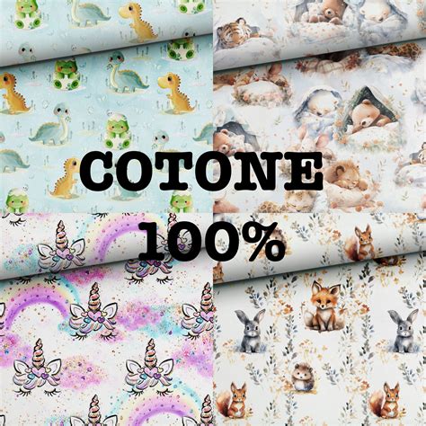 tessuti in cotone con stampe per bambini