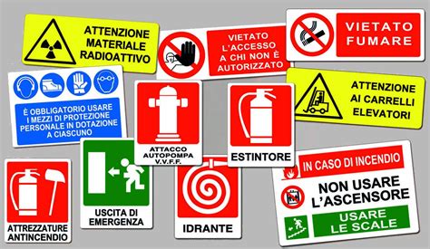 Segnaletica di pericolo in un ristorante