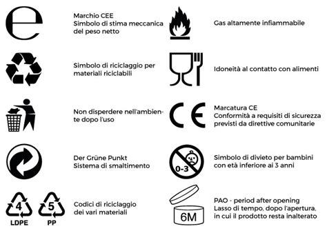 Etichette e simboli di certificazione di sicurezza su prodotti per bambini