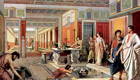 Illustrazione di una scena di vita romana antica con donne