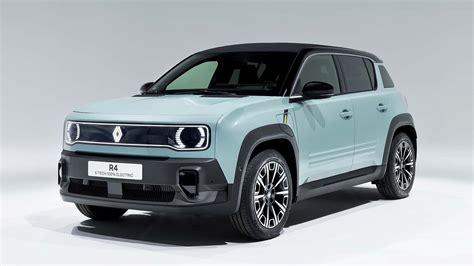 Silhouettte della nuova Renault 4 E-Tech electric con design iconico