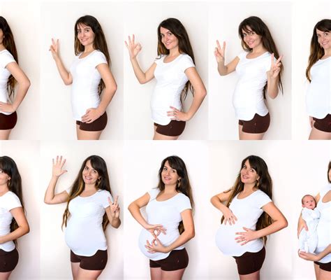 Donna in gravidanza che sorride mentre una mano si posa sulla sua pancia