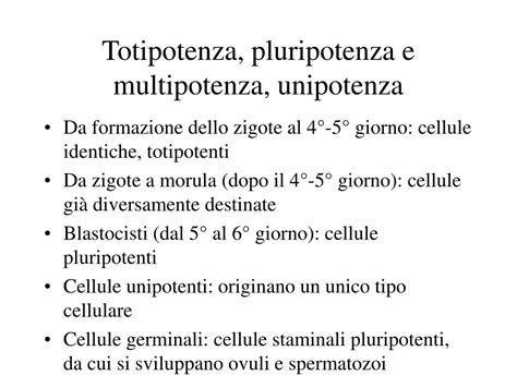 Diagramma comparativo di totipotenza e pluripotenza