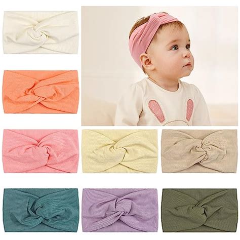 Set di fasce per capelli neonata in diversi colori e stili
