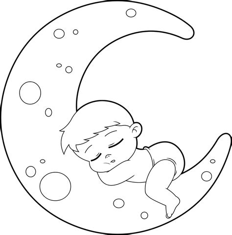 illustrazione neonato che poppa di notte