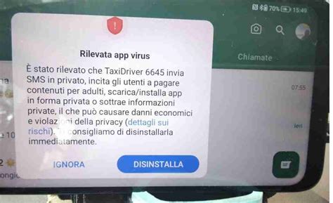 Smartphone Android infetto che mostra pop-up di avviso falso