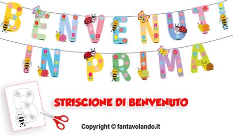 Esempio di striscione di benvenuto colorato per la scuola primaria