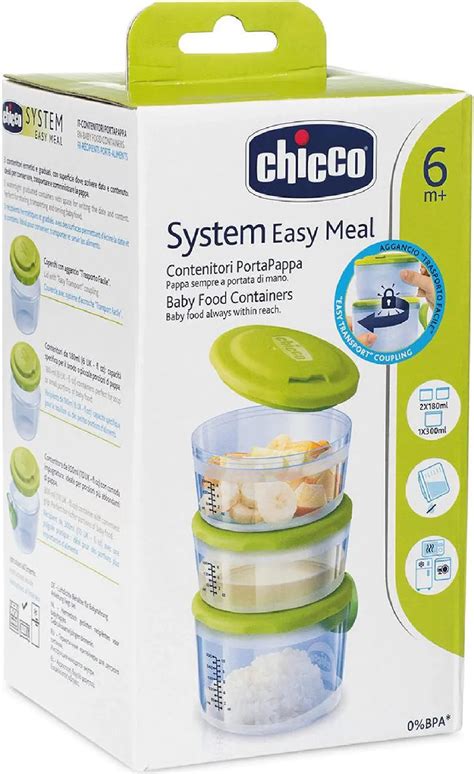 Contenitori per pappa Chicco impilabili
