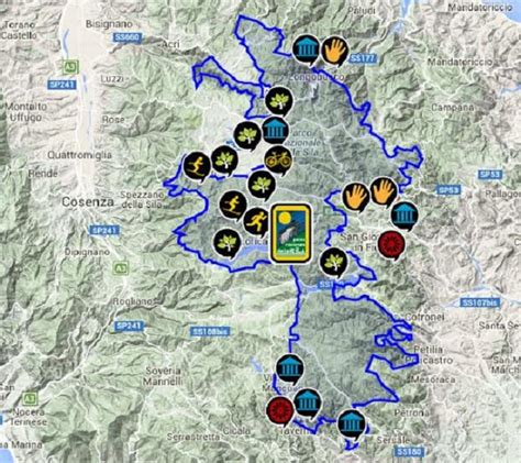 Mappa del Parco Nazionale della Sila