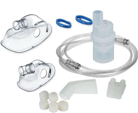 immagine di un kit per aerosol con ampolla, mascherina e tubicino puliti