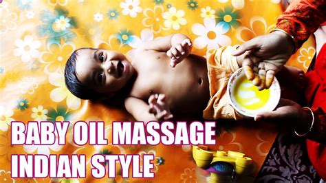 Baby massage after bath