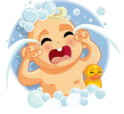 illustrazione artistica di un bambino che gioca con l'acqua durante il bagnetto