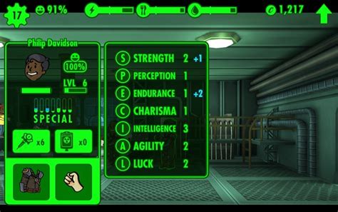 Fallout Shelter SPECIAL stats chart
