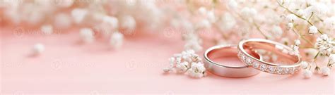 Wedding rings with a floral background, symbolizing enduring love