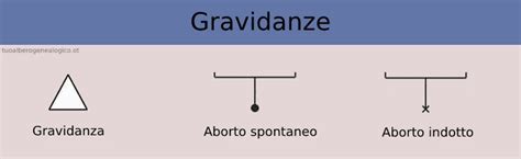 Esempio di simbolo per aborto spontaneo o indotto nel genogramma
