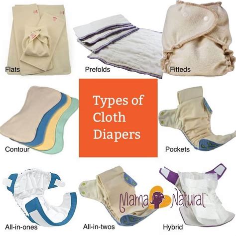 Different types of reusable diapers