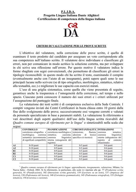 Parametri di valutazione morfologica