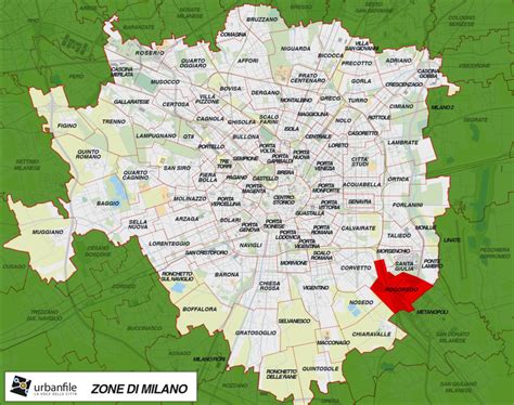 Mappa di Milano con Rogoredo evidenziato