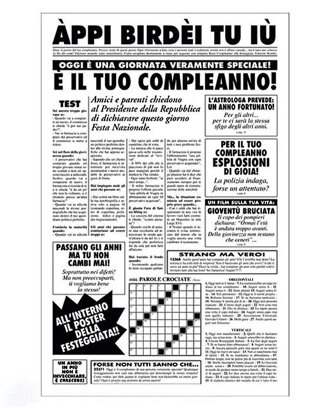 Una serie di vignette di cruciverba in un giornale