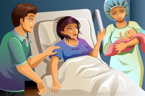 Illustrazione di un'ostetrica che assiste una partoriente