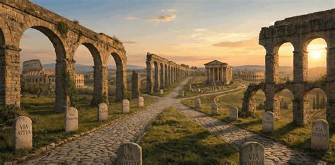 Antiche rovine romane e acquedotti