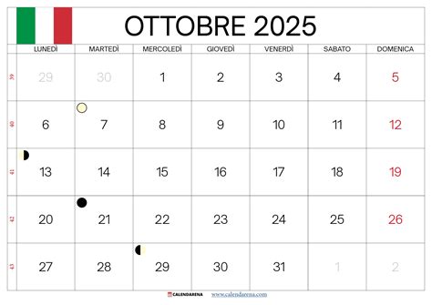 Disegno di un calendario con il 2 ottobre evidenziato