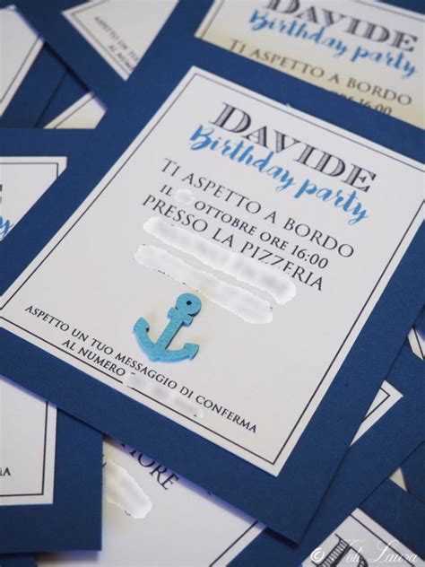 elementi grafici per inviti compleanno tema nautico
