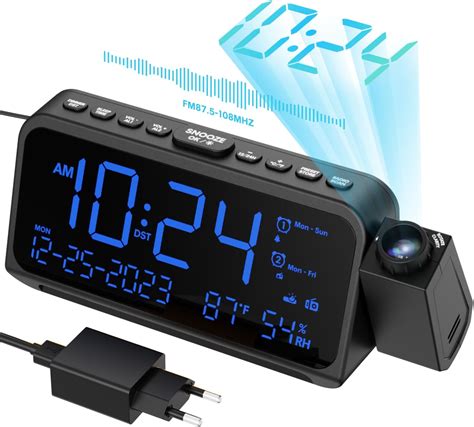 Sveglia con cavo USB e vano batteria di backup