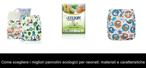 Collage di diverse marche di pannolini ecologici in vendita